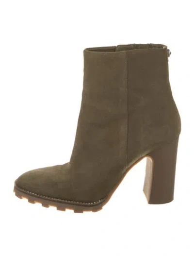 Pre-owned Karl Lagerfeld Suede Boots In Green