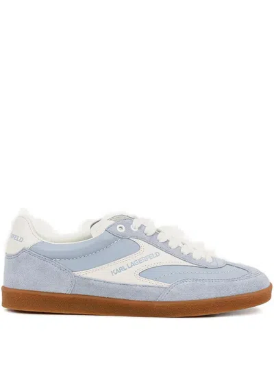 Karl Lagerfeld Suede Leather Sneakers In Blue