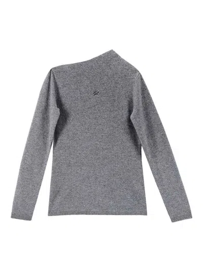 Karl Lagerfeld Elegant Cashmere Sweater In Gray