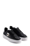 Karl Lagerfeld Sumava Logo Appliqué Sneaker In Black/bright White