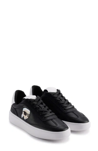 Karl Lagerfeld Sumava Logo Appliqué Sneaker In Black/bright White