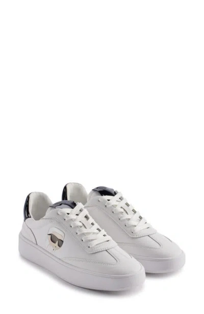 Karl Lagerfeld Sumava Logo Appliqué Sneaker In Bright White/black