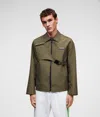 Karl Lagerfeld Summer Jacket With Detachable Pocket In Green