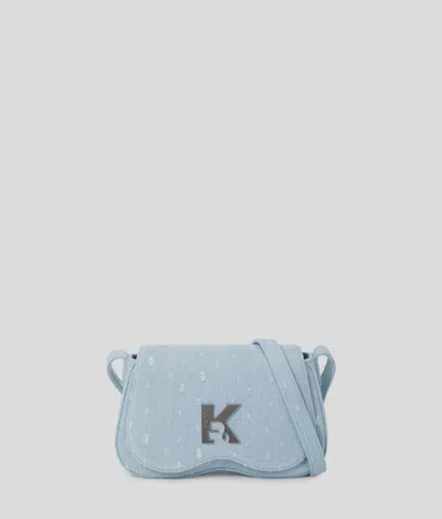 Karl Lagerfeld Sunglasses Bouclé Crossbody Bag In Blue