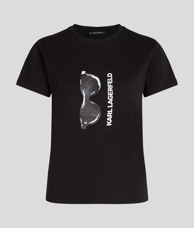 Karl Lagerfeld Sunglasses T-shirt In Black