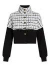 Karl Lagerfeld Bouclé Sweat Jacket In Black