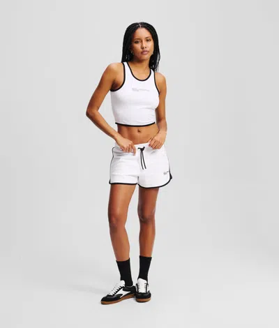 Karl Lagerfeld Sweat Shorts In Neutral