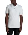 Karl Lagerfeld Paris Textured Cotton Sweater Polo