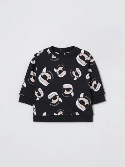 Karl Lagerfeld Black Sweatshirt For Babykids With