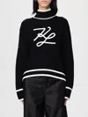 Karl Lagerfeld Autograph-braided Jumper In Black