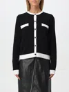 Karl Lagerfeld Contrasting-trim Cardigan In Schwarz