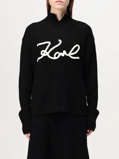KARL LAGERFELD SWEATER KARL LAGERFELD WOMAN COLOR BLACK,G31177002