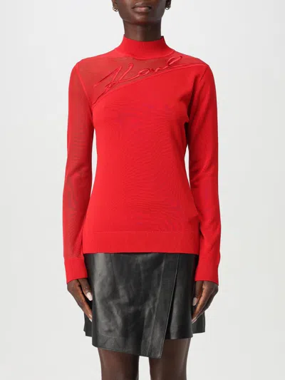 KARL LAGERFELD SWEATER KARL LAGERFELD WOMAN COLOR RED,G49843014