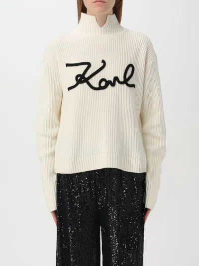 Karl Lagerfeld Sweater  Woman Color White In Weiss