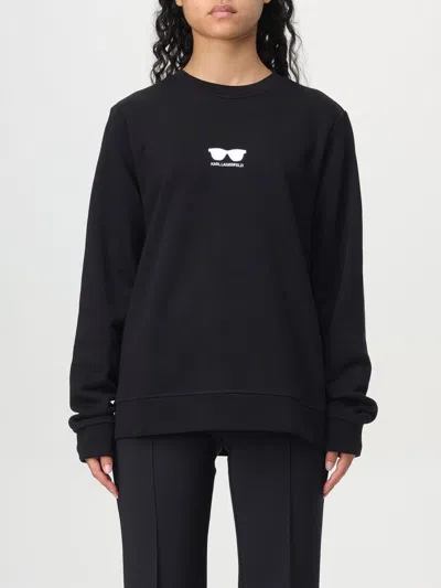 KARL LAGERFELD SWEATSHIRT KARL LAGERFELD WOMAN COLOR BLACK,F83640002