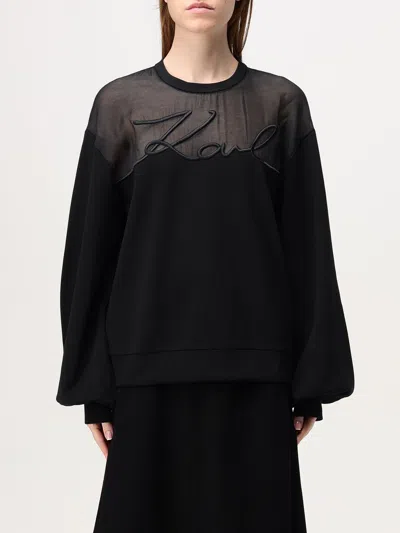KARL LAGERFELD SWEATSHIRT KARL LAGERFELD WOMAN COLOR BLACK,G31150002