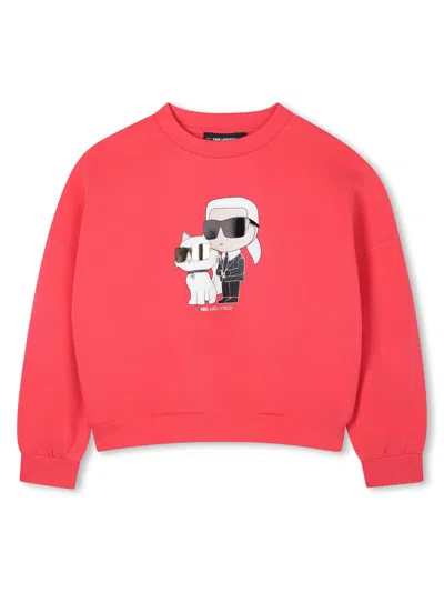 Karl Lagerfeld Kids' Sweatshirt With Logo In Red