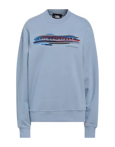 Karl Lagerfeld Sweatshirts In Light Blue