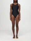 Karl Lagerfeld Logo-embroidered Swimsuit In Black