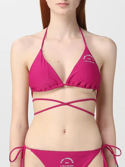 Karl Lagerfeld Swimsuit  Woman In Violet
