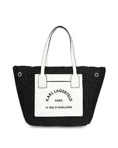 Pre-owned Karl Lagerfeld Synthetic Material Shopping Bag With Magnetic Fastening - In Black