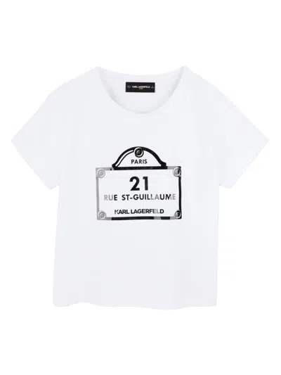 Karl Lagerfeld Kids' T-shirt In White