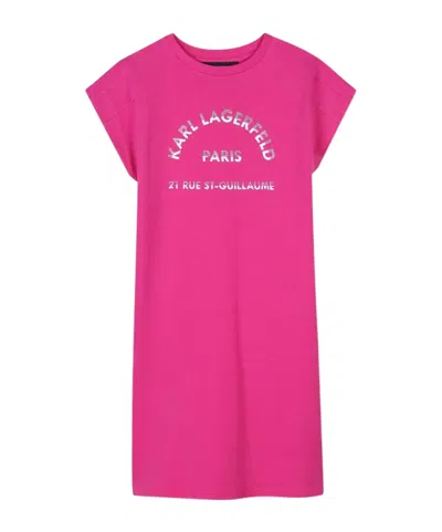 Karl Lagerfeld T-shirt Dress In Pink