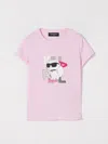 Karl Lagerfeld Graphic-print T-shirt In Raspberry