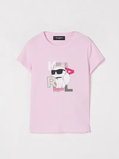 KARL LAGERFELD T-SHIRT KARL LAGERFELD KIDS COLOR RASPBERRY,G53842104