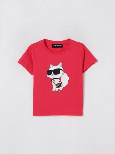 KARL LAGERFELD T-SHIRT KARL LAGERFELD KIDS KIDS COLOR RED,H61637014