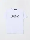 Karl Lagerfeld T-shirt Mit Logo-print In White