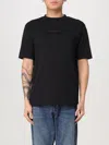 Karl Lagerfeld Pima Cotton Stretch Embroidered Logo Tee In Schwarz