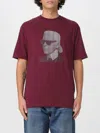 Karl Lagerfeld T-shirt  Men Color Burgundy In Burgundy