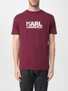 Karl Lagerfeld Logo T-shirt In Burgundy