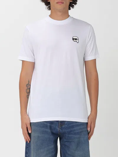 Karl Lagerfeld Ikon Organic-cotton T-shirt In White