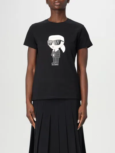 KARL LAGERFELD T-SHIRT KARL LAGERFELD WOMAN COLOR BLACK,G49737002