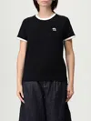 Karl Lagerfeld Ikon Contrast Piping T-shirt In Black