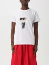 Karl Lagerfeld Organic Cotton T-shirt With Front Karl Print In White