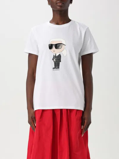 KARL LAGERFELD T-SHIRT KARL LAGERFELD WOMAN COLOR WHITE,G49737001