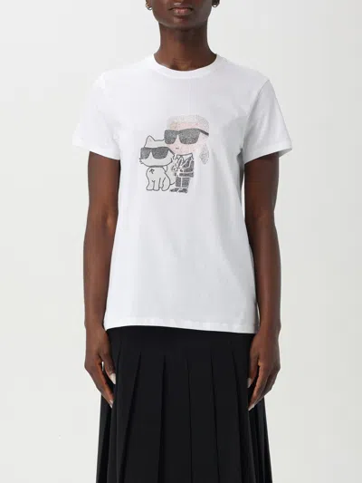 KARL LAGERFELD T-SHIRT KARL LAGERFELD WOMAN COLOR WHITE,G49819001