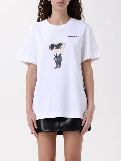 KARL LAGERFELD T-SHIRT KARL LAGERFELD WOMAN COLOR WHITE,g53779001