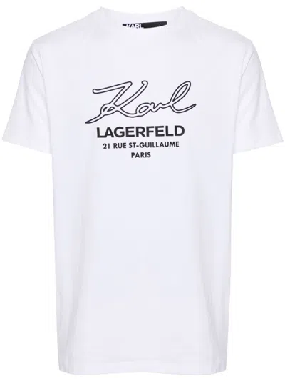 Karl Lagerfeld T-shirt With Lettering In Brown