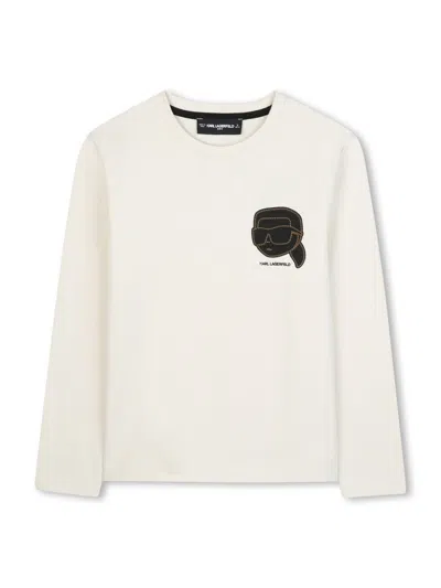 Karl Lagerfeld T Shirt With Logo In Neutral