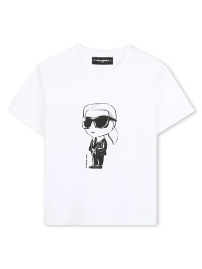 Karl Lagerfeld Mini Logo T-shirt For Boys In Animal Print
