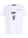 Karl Lagerfeld White Organic Cotton Logo T Shirt In White