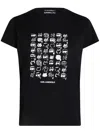 Karl Lagerfeld Organic Cotton Graphic T-shirt In Black