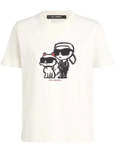 Karl Lagerfeld T-shirts And Polos In Cannoli Cream