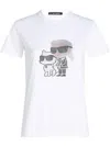 Karl Lagerfeld Ikon Choupette T-shirt In White