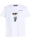 Karl Lagerfeld White Organic Cotton Logo T Shirt In White