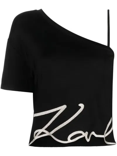 Karl Lagerfeld T-shirts & Tops In Black